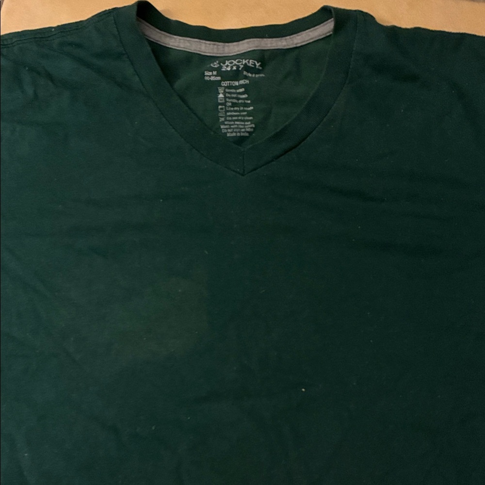 🔥5 for 20🔥 Jockey Forest Green V-Neck Tee M